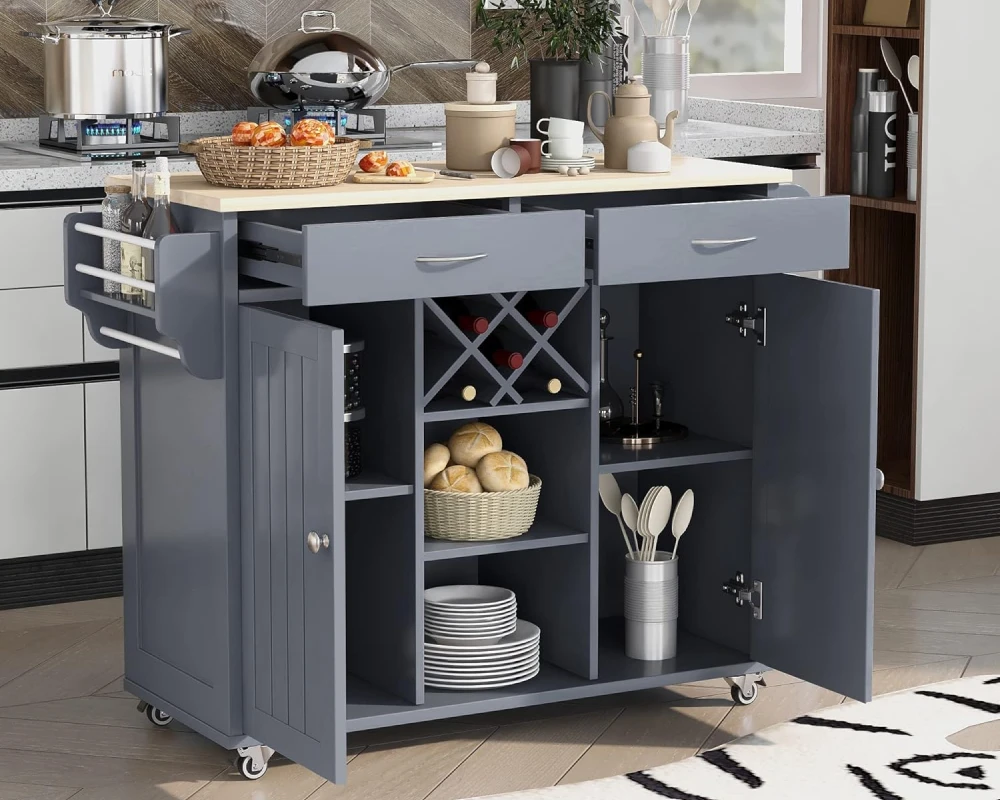 wooden kitchen island